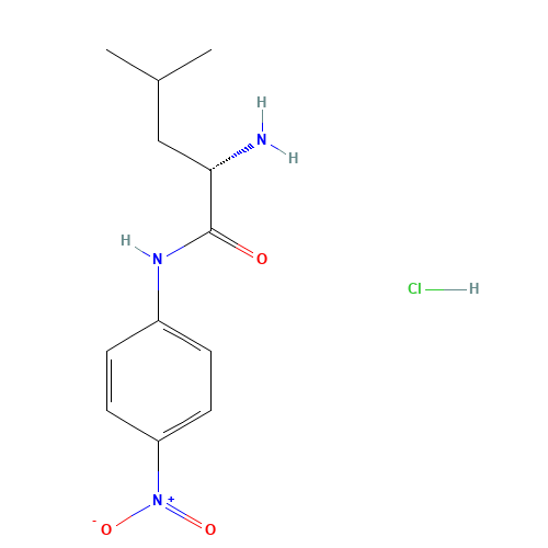 N-(4-Nitrophenyl)-L-leucinamide hydrochloride (1:1) (CAS: 16010-98-3) - Chemical Structure and Molecular Formula 