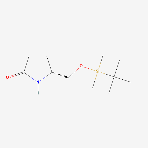 (5R)-5-[[tert-butyl(dimethyl)silyl]oxymethyl]pyrrolidin-2-one (CAS: 100548-49-0) - Chemical Structure and Molecular Formula 