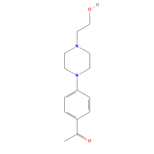 1-{4-[4-(2-Hydroxyethyl)-1-piperazinyl]phenyl}ethanone (CAS: 166438-77-3) - Related Chemical Product