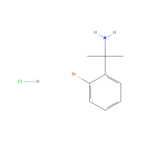 2-(2-Bromophenyl)-2-propanamine hydrochloride (1:1) (CAS: 1087723-47-4) - Chemical Structure and Molecular Formula 