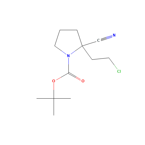 2-Methyl-2-propanyl 2-(2-chloroethyl)-2-cyano-1-pyrrolidinecarboxylate (CAS: 960294-12-6) - Related Chemical Product