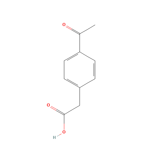 (4-acetylphenyl)acetic acid (CAS: 7398-52-9) - Chemical Structure and Molecular Formula 