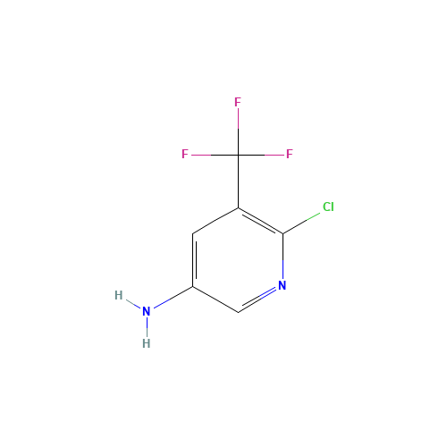 6-Chloro-5-(trifluoromethyl)-3-pyridinamine (CAS: 99368-68-0) - Chemical Structure and Molecular Formula 