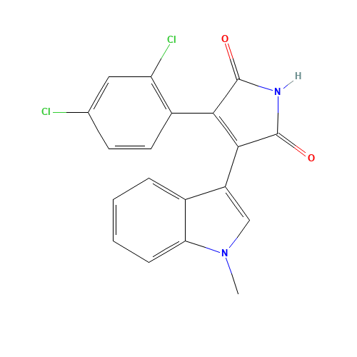 3-(2,4-Dichlorophenyl)-4-(1-methyl-1H-indol-3-yl)-1H-pyrrole-2,5-dione (CAS: 280744-09-4) - Related Chemical Product