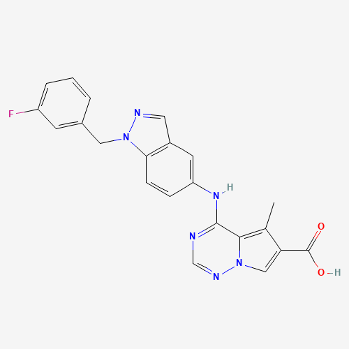 Pyrrolo[2,1-f][1,2,4]triazine-6-carboxylic acid, 4-[[1-[(3-fluorophenyl)methyl]-1H-indazol-5-yl]amino]-5-methyl- (CAS: 856667-80-6) - Related Chemical Product
