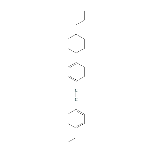 1-Ethyl-4-{[4-(4-propylcyclohexyl)phenyl]ethynyl}benzene (CAS: 107949-21-3) - Chemical Structure and Molecular Formula 