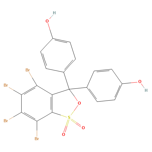 2,3,4,5-Tetrabromo-6-[(4-hydroxyphenyl)(4-oxo-2,5-cyclohexadien-1-ylidene)methyl]benzenesulfonic acid (CAS: 77172-72-6) - Related Chemical Product