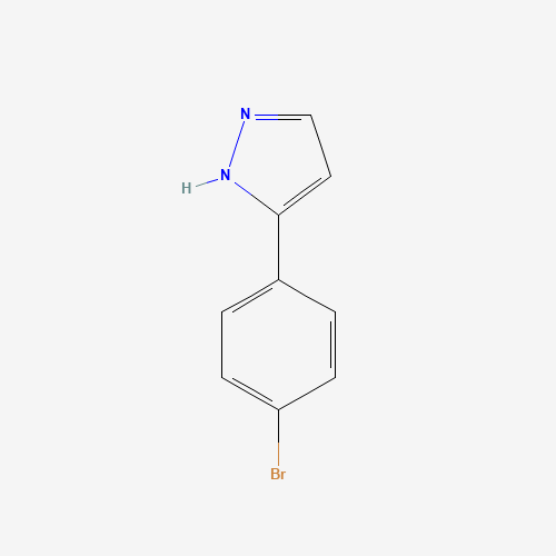 5-(4-Bromophenyl)-1H-pyrazole (CAS: 73387-46-9) - Chemical Structure and Molecular Formula 