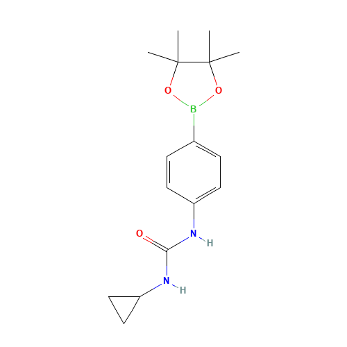 1-Cyclopropyl-3-[4-(4,4,5,5-tetramethyl-1,3,2-dioxaborolan-2-yl)phenyl]urea (CAS: 874297-79-7) - Related Chemical Product
