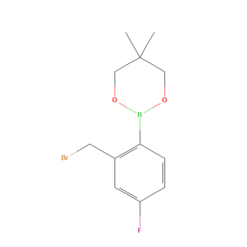 2-[2-(Bromomethyl)-4-fluorophenyl]-5,5-dimethyl-1,3,2-dioxaborinane (CAS: 673456-16-1) - Related Chemical Product