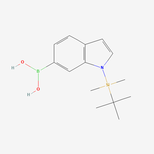 {1-[Dimethyl(2-methyl-2-propanyl)silyl]-1H-indol-6-yl}boronic acid (CAS: 913835-60-6) - Chemical Structure and Molecular Formula 