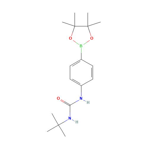 1-(2-Methyl-2-propanyl)-3-[4-(4,4,5,5-tetramethyl-1,3,2-dioxaborolan-2-yl)phenyl]urea (CAS: 874297-78-6) - Related Chemical Product