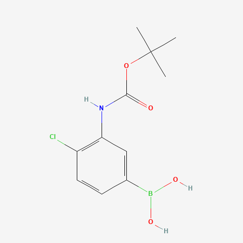 [4-Chloro-3-({[(2-methyl-2-propanyl)oxy]carbonyl}amino)phenyl]boronic acid (CAS: 871329-57-6) - Related Chemical Product