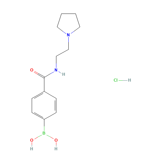 (4-{[2-(1-Pyrrolidinyl)ethyl]carbamoyl}phenyl)boronic acid hydrochloride (1:1) (CAS: 957060-70-7) - Related Chemical Product