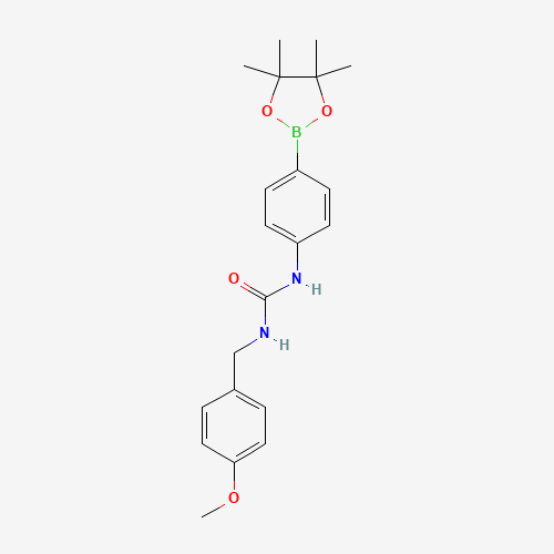 1-(4-Methoxybenzyl)-3-[4-(4,4,5,5-tetramethyl-1,3,2-dioxaborolan-2-yl)phenyl]urea (CAS: 874298-21-2) - Related Chemical Product