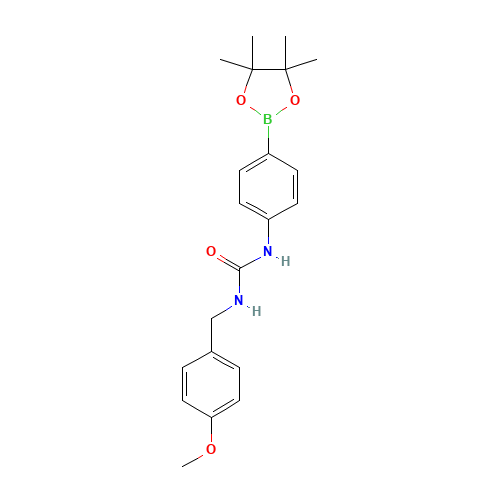 1-(4-Methoxybenzyl)-3-[4-(4,4,5,5-tetramethyl-1,3,2-dioxaborolan-2-yl)phenyl]urea (CAS: 874298-21-2) - Related Chemical Product