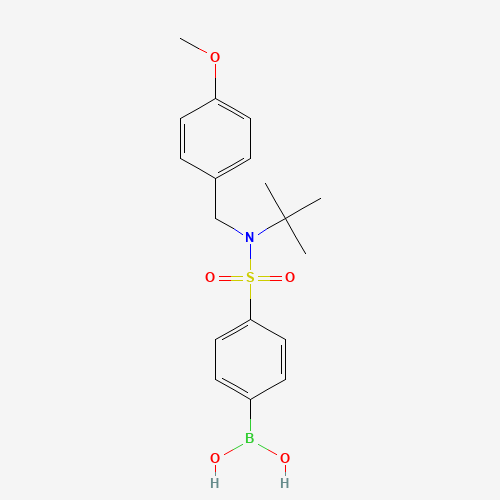 {4-[(4-Methoxybenzyl)(2-methyl-2-propanyl)sulfamoyl]phenyl}boronic acid (CAS: 957060-86-5) - Chemical Structure and Molecular Formula 