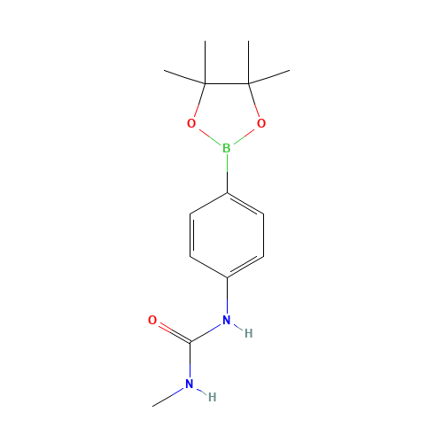 1-Methyl-3-[4-(4,4,5,5-tetramethyl-1,3,2-dioxaborolan-2-yl)phenyl]urea (CAS: 874290-99-0) - Chemical Structure and Molecular Formula 