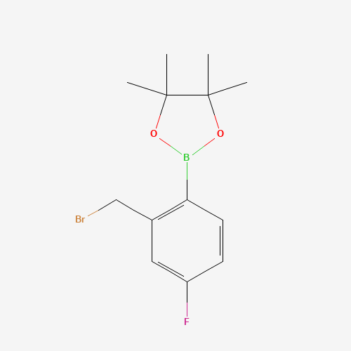 2-[2-(Bromomethyl)-4-fluorophenyl]-4,4,5,5-tetramethyl-1,3,2-dioxaborolane (CAS: 850567-57-6) - Related Chemical Product