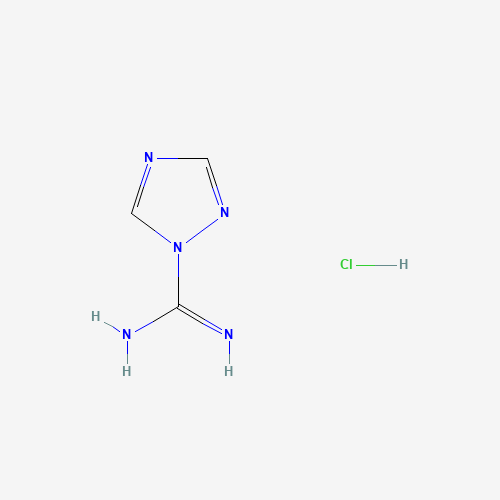 1-(Diaminomethylene)-1H-1,2,4-triazol-1-ium chloride (CAS: 19503-26-5) - Chemical Structure and Molecular Formula 