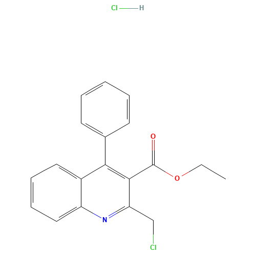 Ethyl 2-(chloromethyl)-4-phenyl-3-quinolinecarboxylate (CAS: 126334-84-7) - Related Chemical Product