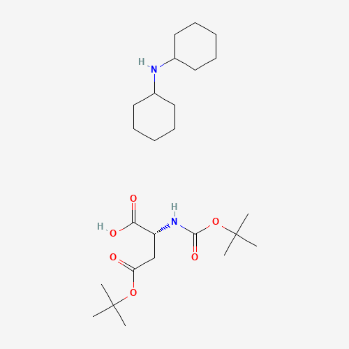 (2S)-4-[(2-Methyl-2-propanyl)oxy]-2-({[(2-methyl-2-propanyl)oxy]carbonyl}amino)-4-oxobutanoic acid - N-cyclohexylcyclohexanamine (1:1) (non-preferred name) (CAS: 200334-95-8) - Related Chemical Product