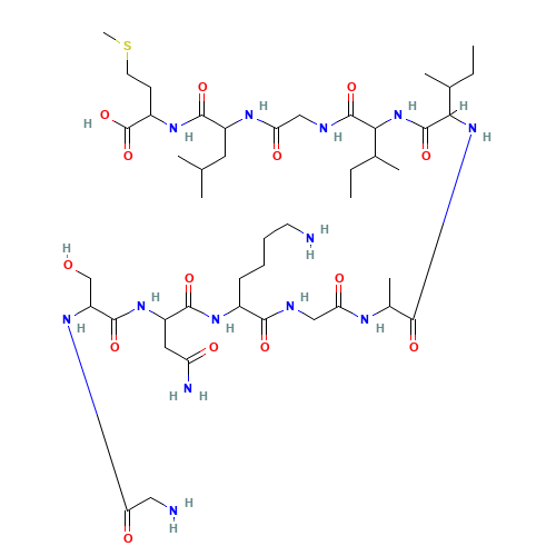 Glycyl-L-seryl-L-asparaginyl-L-lysylglycyl-L-alanyl-L-isoleucyl-L-isoleucylglycyl-L-leucyl-L-methionine (CAS: 131602-53-4) - Related Chemical Product