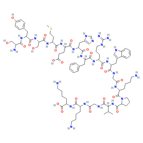 ACTH (1-16) (CAS: 5576-42-1) - Chemical Structure and Molecular Formula 
