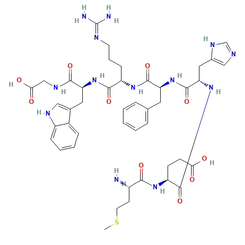 L-Methionyl-L-a-glutamyl-L-histidyl-D-phenylalanyl-N5-(diaminomethylene)-L-ornithyl-L-tryptophylglycine (CAS: 4037-01-8) - Related Chemical Product