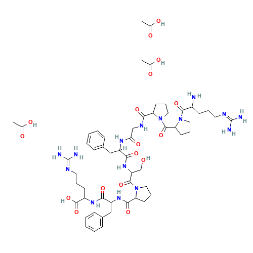 Bradykinin (CAS: 5979-11-3) - Chemical Structure and Molecular Formula 