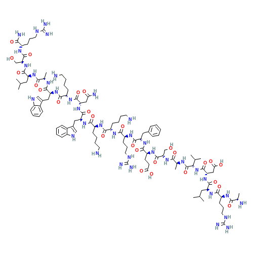 H-ALA-ARG-LEU-ASP-VAL-ALA-SER-GLU-PHE-ARG-LYS-LYS-TRP-ASN-LYS-TRP-ALA-LEU-SER-ARG-NH2 (CAS: 150238-87-2) - Related Chemical Product
