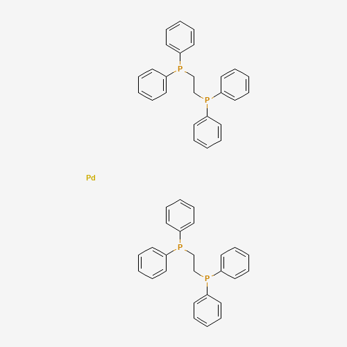 1,2-Ethanediylbis(diphenylphosphine) - palladium (2:1) (CAS: 31277-98-2) - Chemical Structure and Molecular Formula 
