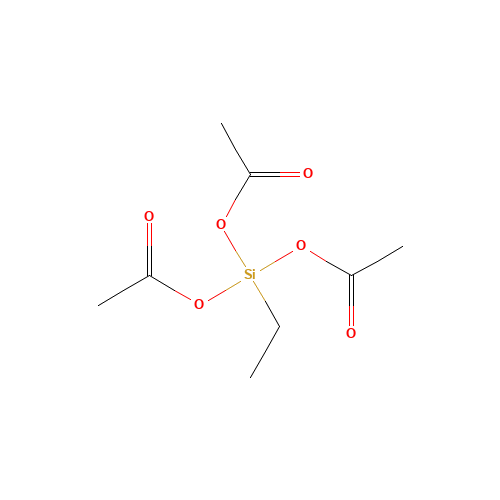 Ethylsilanetriyl triacetate (CAS: 17689-77-9) - Chemical Structure and Molecular Formula 