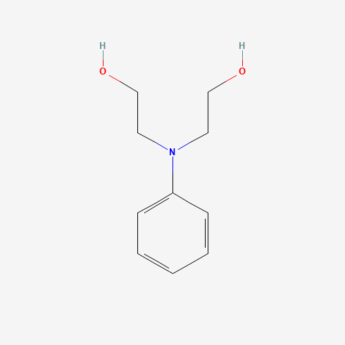 2,2'-(Phenylimino)diethanol (CAS: 120-07-0) - Chemical Structure and Molecular Formula 
