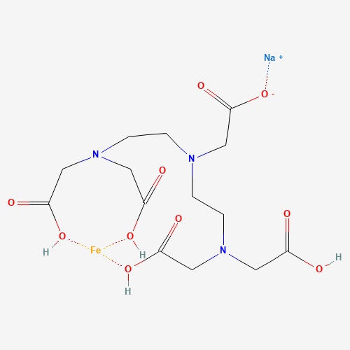 Iron(3+) sodium [{2-[{2-[bis(carboxylatomethyl)amino]ethyl}(carboxylatomethyl)amino]ethyl}(carboxymethyl)amino]acetate (1:1:1) (CAS: 12389-75-2) - Related Chemical Product
