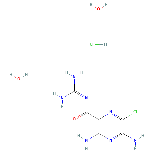 3,5-Diamino-6-chloro-N-(diaminomethylene)-2-pyrazinecarboxamide hydrochloride (1:1) (CAS: 17440-83-4) - Related Chemical Product