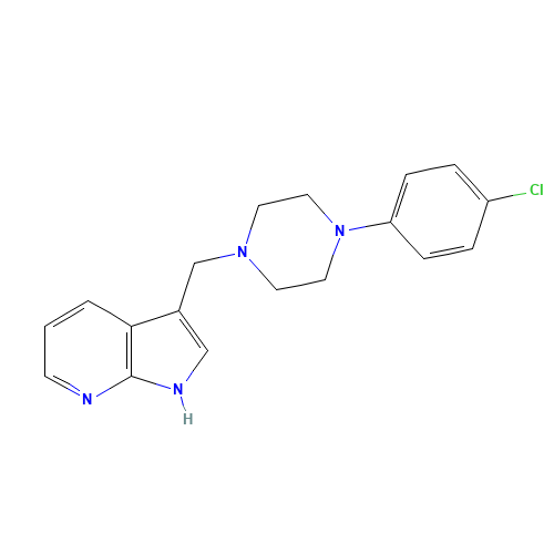 3-{[4-(4-Chlorophenyl)-1-piperazinyl]methyl}-1H-pyrrolo[2,3-b]pyridine (CAS: 158985-00-3) - Related Chemical Product