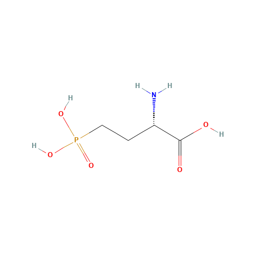 2-Amino-4-phosphonobutanoic acid (CAS: 23052-81-5) - Chemical Structure and Molecular Formula 