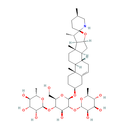 (3b,22a,25R)-Spirosol-5-en-3-yl 6-deoxy-a-L-mannopyranosyl-(1->2)-[6-deoxy-a-L-mannopyranosyl-(1->4)]-b-D-glucopyranoside (CAS: 20311-51-7) - Related Chemical Product