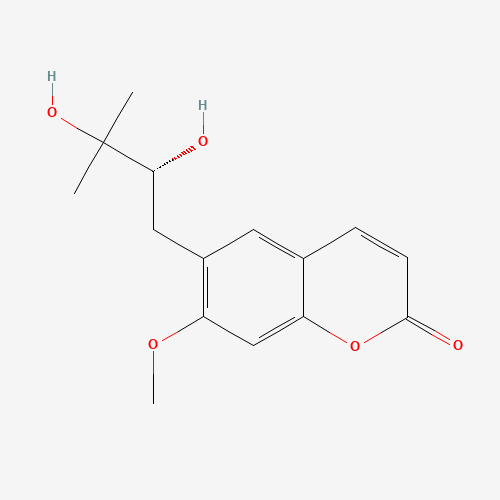 6-(2,3-Dihydroxy-3-methylbutyl)-7-methoxy-2H-chromen-2-one (CAS: 28095-18-3) - Related Chemical Product