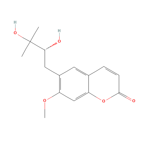 6-(2,3-Dihydroxy-3-methylbutyl)-7-methoxy-2H-chromen-2-one (CAS: 28095-18-3) - Related Chemical Product