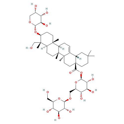 1-O-[(3b)-3-(a-L-Arabinopyranosyloxy)-23-hydroxy-28-oxoolean-12-en-28-yl]-6-O-D-glucopyranosyl-b-D-glucopyranose (CAS: 39524-08-8) - Related Chemical Product