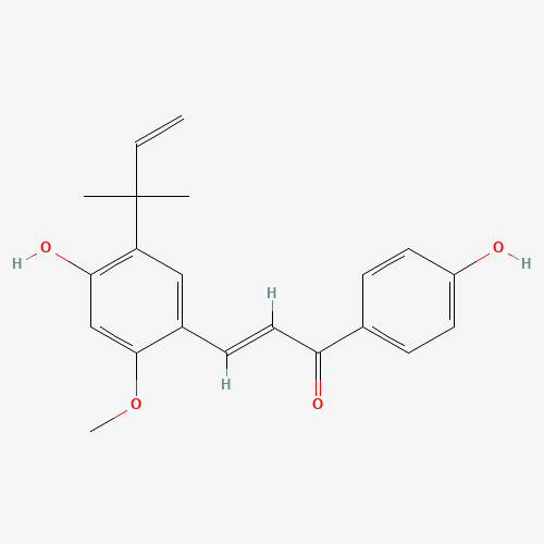 (2E)-3-[4-Hydroxy-2-methoxy-5-(2-methyl-3-buten-2-yl)phenyl]-1-(4-hydroxyphenyl)-2-propen-1-one (CAS: 58749-22-7) - Related Chemical Product