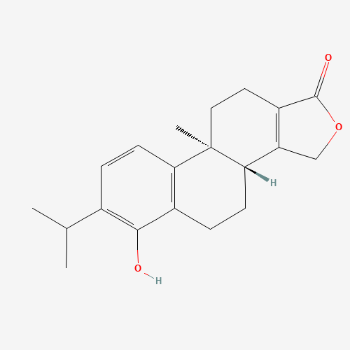 (3bR,9bS)-6-Hydroxy-7-isopropyl-9b-methyl-3b,4,5,9b,10,11-hexahydrophenanthro[1,2-c]furan-1(3H)-one (CAS: 74285-86-2) - Chemical Structure and Molecular Formula 