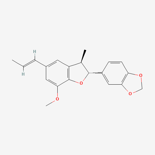 5-{(2R,3R)-7-Methoxy-3-methyl-5-[(1E)-1-propen-1-yl]-2,3-dihydro-1-benzofuran-2-yl}-1,3-benzodioxole (CAS: 51020-87-2) - Related Chemical Product