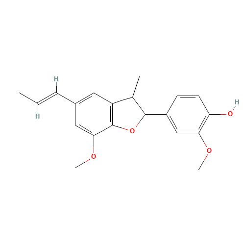 2-Methoxy-4-{7-methoxy-3-methyl-5-[(1E)-1-propen-1-yl]-2,3-dihydro-1-benzofuran-2-yl}phenol (CAS: 2680-81-1) - Related Chemical Product