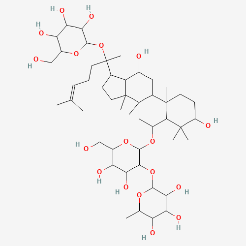 (3b,6a,12b)-20-(b-D-Glucopyranosyloxy)-3,12-dihydroxydammar-24-en-6-yl 2-O-(6-deoxy-a-L-mannopyranosyl)-b-D-glucopyranoside (CAS: 51542-56-4) - Related Chemical Product
