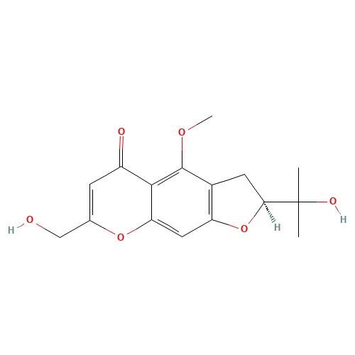 (2S)-7-(Hydroxymethyl)-2-(2-hydroxy-2-propanyl)-4-methoxy-2,3-dihydro-5H-furo[3,2-g]chromen-5-one (CAS: 37921-38-3) - Related Chemical Product