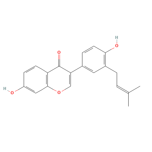 3''-PRENYLDAIDZEIN (CAS: 41060-15-5) - Chemical Structure and Molecular Formula 