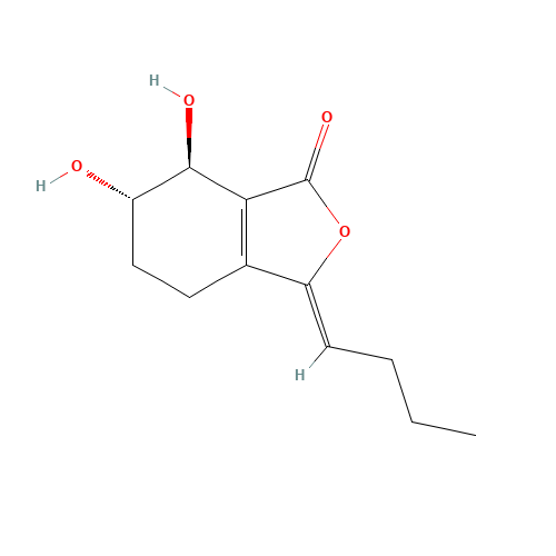 1(3H)-Isobenzofuranone,3-butylidene-4,5,6,7-tetrahydro-6,7-dihydroxy-, (3Z,6R,7R)-rel- (CAS: 94596-28-8) - Related Chemical Product